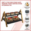 Party 2 Tier Cake Stand Slate Wedding Tiered Serving Stand Afternoon Tea Deals499