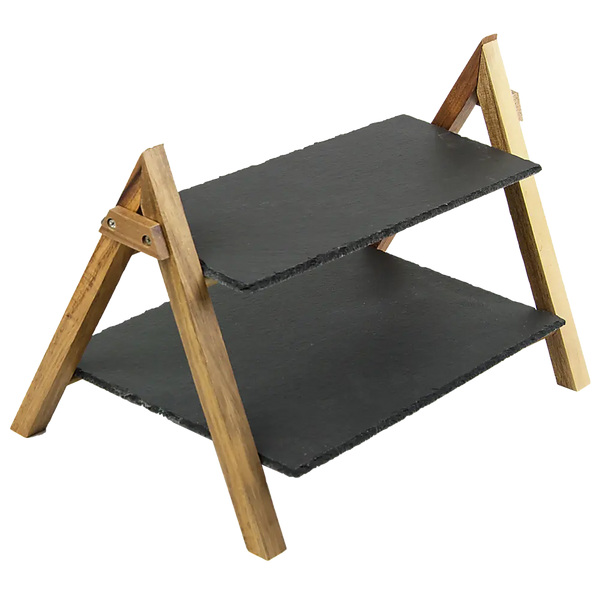 Party 2 Tier Cake Stand Slate Wedding Tiered Serving Stand Afternoon Tea Deals499