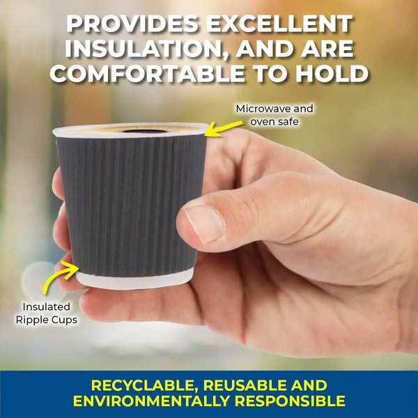 Party Central 576PCE Disposable Coffee Cups Double Wall Microwave Safe 110ml Deals499