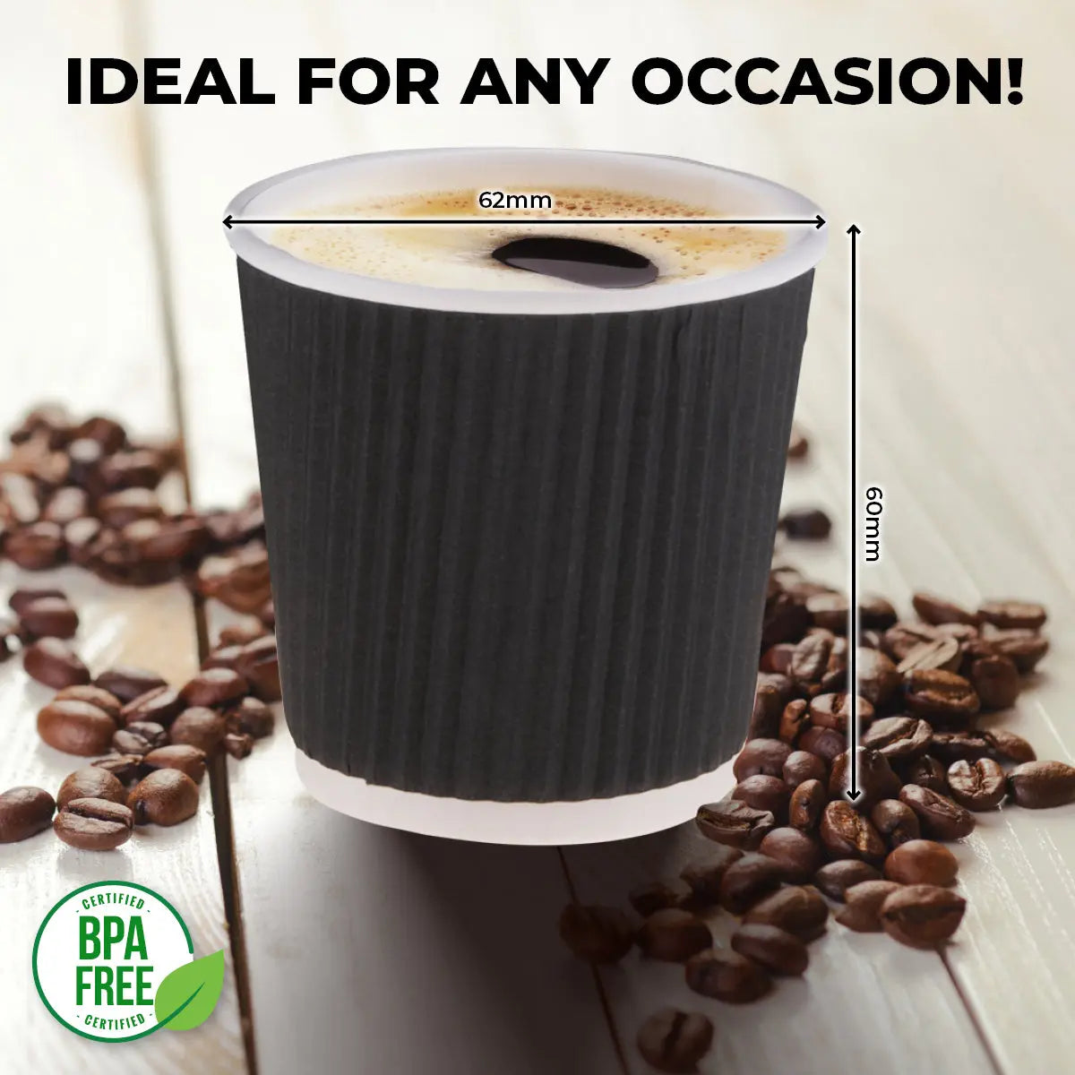 Party Central 576PCE Disposable Coffee Cups Double Wall Microwave Safe 110ml Deals499