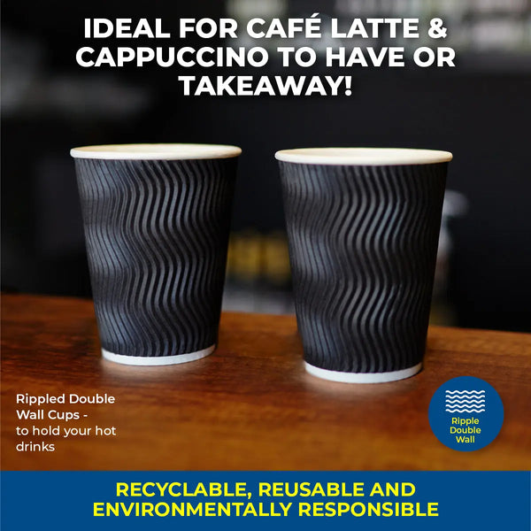 Party Central 576PCE Disposable Coffee Cups Double Wall Microwave Safe 230ml Deals499