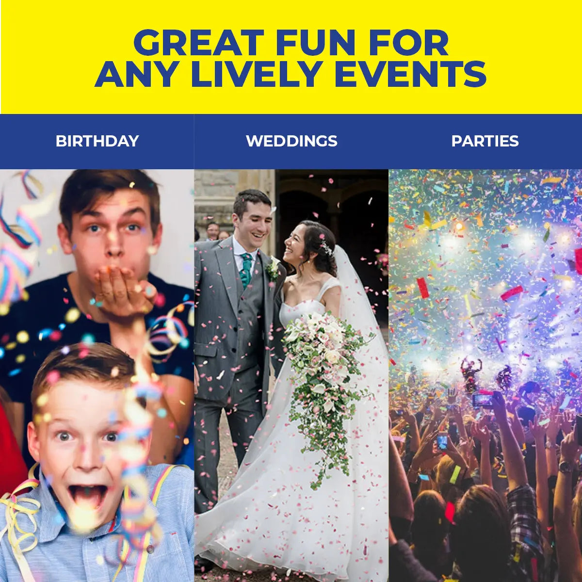 Party Central 96PCE Party Popper Twist Release Shimmering Confetti 11cm Deals499