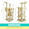 Paw Mate 130cm Beige Cat Tree Soho Multi Level Scratcher Deals499