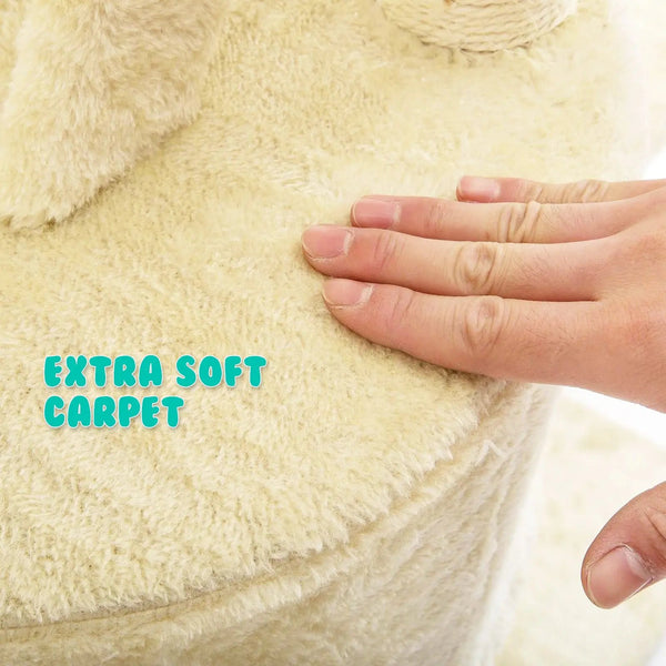 Paw Mate 262cm Beige Cat Tree Paradise Multi Level Scratcher Deals499