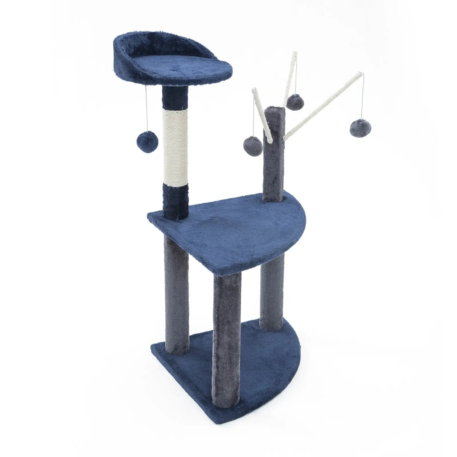 Paw Mate 96cm Blue Cat Tree Luna Multi Level Scratcher Deals499