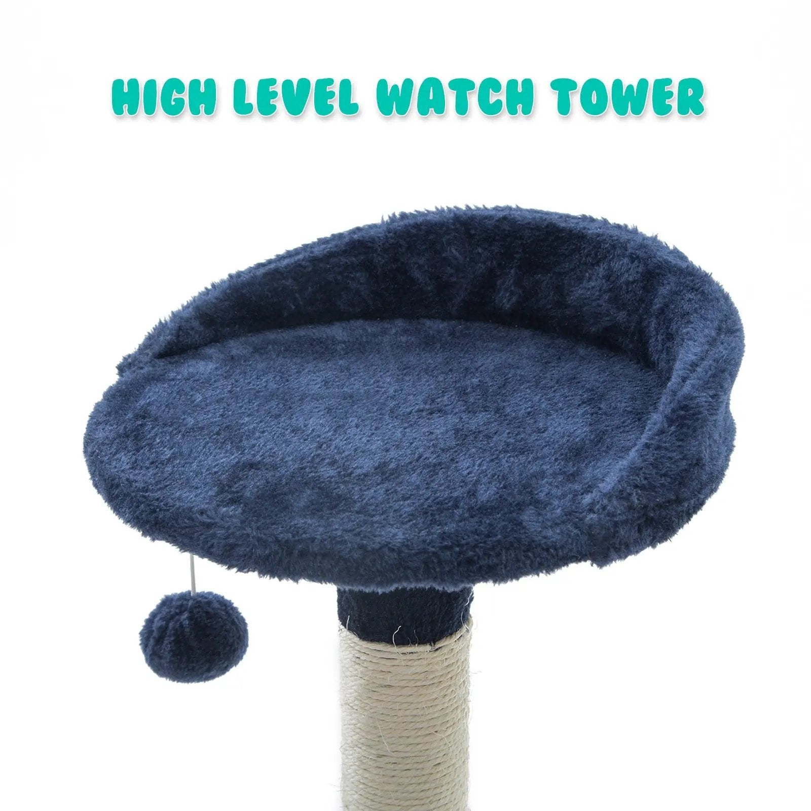 Paw Mate 96cm Blue Cat Tree Luna Multi Level Scratcher Deals499