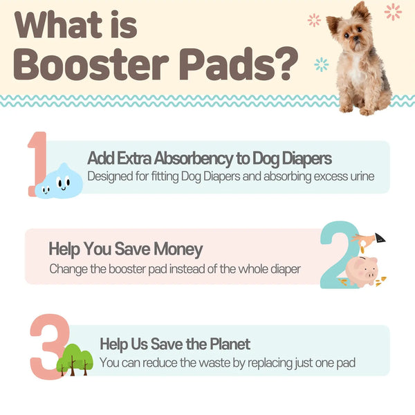PawPang 100 Ct S Pet Dog Diaper Liners Booster Pads Disposable Adhesive Deals499