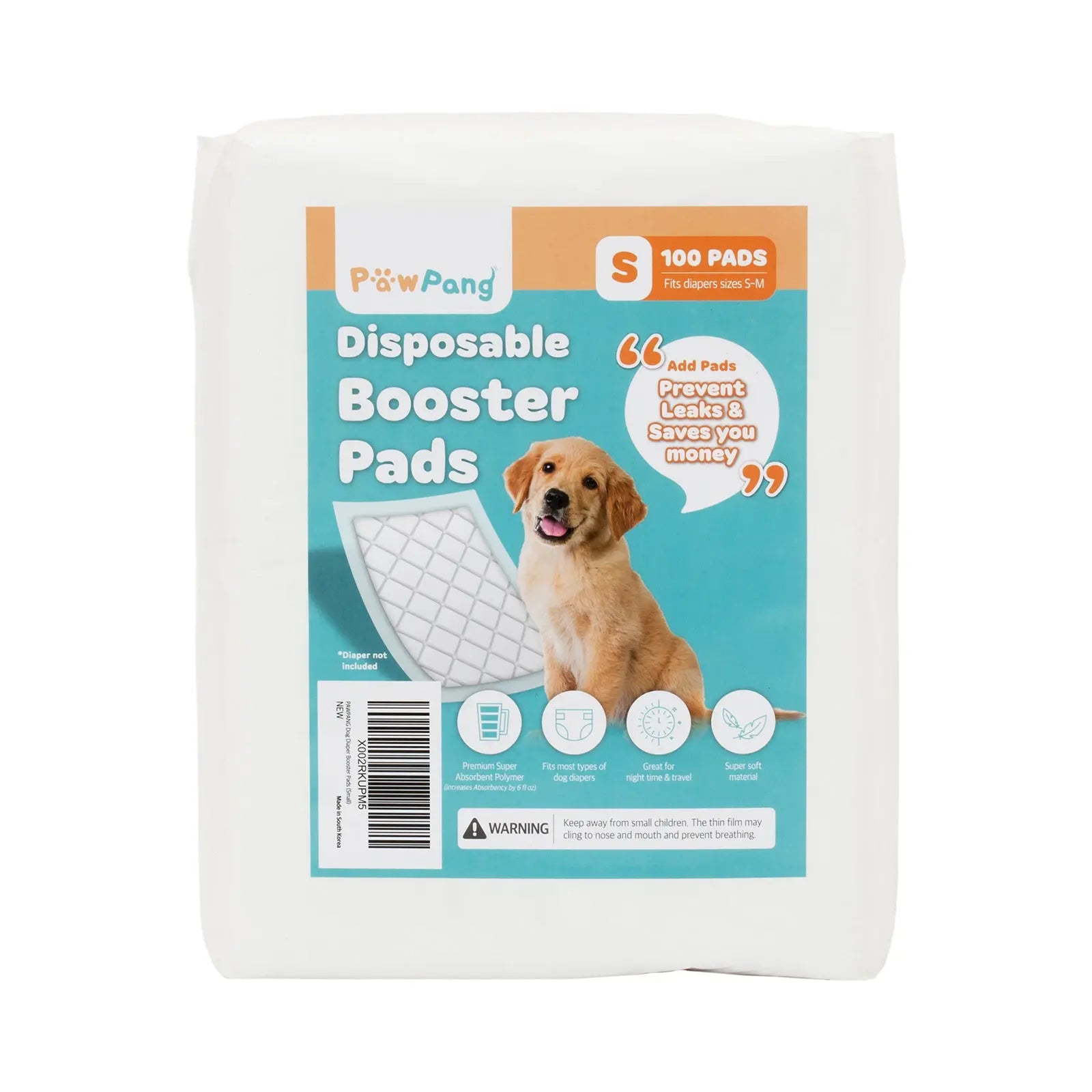 PawPang 100 Ct S Pet Dog Diaper Liners Booster Pads Disposable Adhesive Deals499