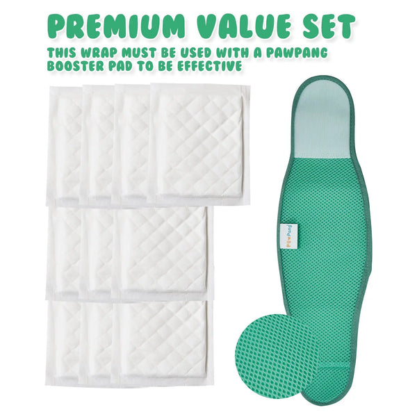 PawPang L Dog Wrap Reusable Male + 10 Ct M Diaper Booster Pads Disposable Deals499