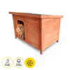 Pet Basic Dog Kennel Weather Resistant Timber Elevated Lift Top Roof 116cm Deals499