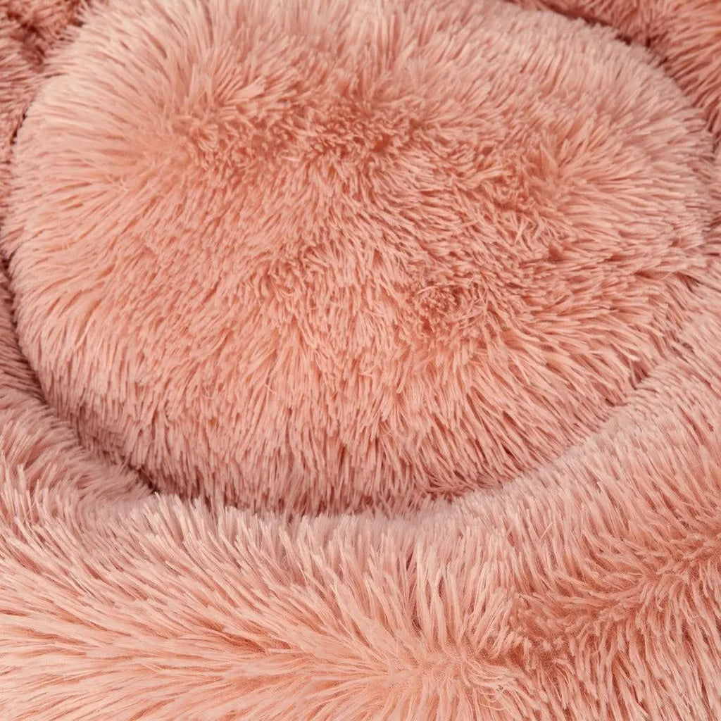 Pet Bed Cat Dog Donut Nest Calming Kennel Cave Deep Sleeping Pink XXL Deals499