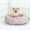Pet Bed Cat Dog Donut Nest Calming Mat Soft Plush Kennel Pink XL Deals499