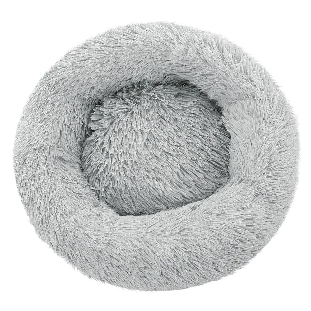 Pet Bed Dog Cat Calming Bed Medium 75cm Light Grey Sleeping Comfy Cave Washable Deals499