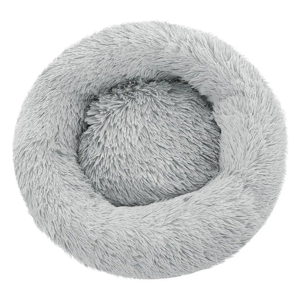 Pet Bed Dog Cat Calming Bed Medium 75cm Light Grey Sleeping Comfy Cave Washable Deals499