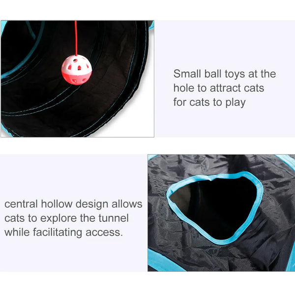Pet Cat Kitten Puppy 4-Way Tunnel Play Toy Foldable Funny Exercise Tunnel Rabbit Deals499
