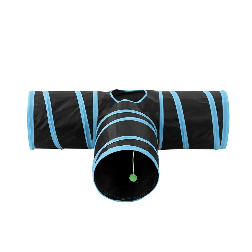 Pet Cat Toys Tri-Tunnel Collapsible Tent Training Play Kitten Rabbit Tubes Deals499