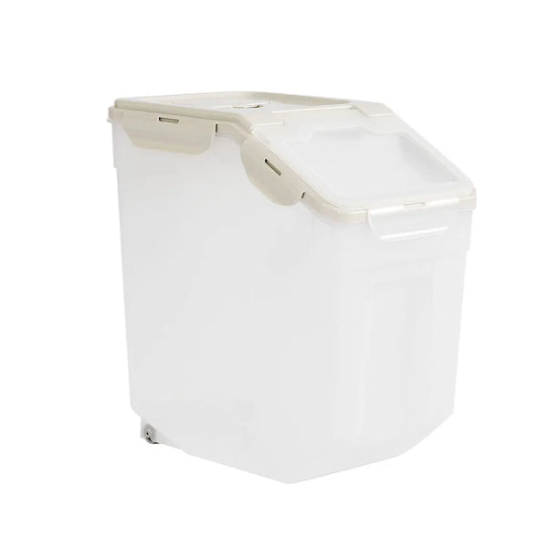 Pet Food Container Dog Cat Feeding Feeder Storage Box With Wheel 5L Deals499