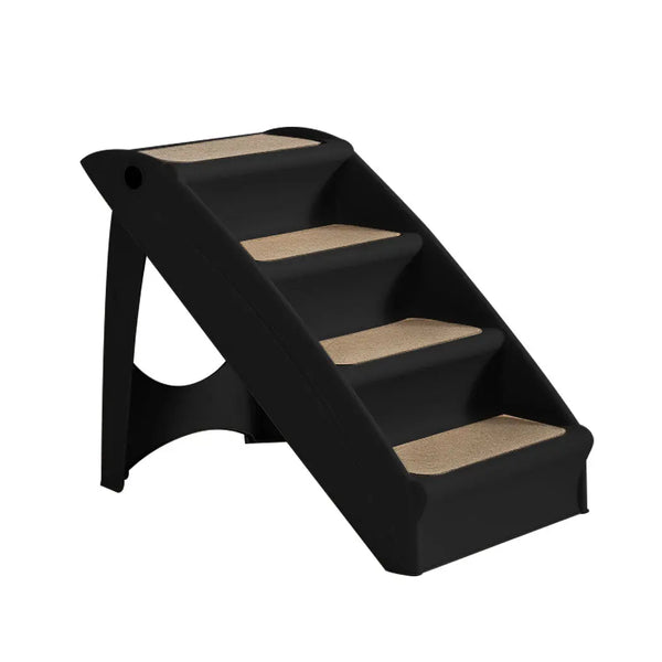 Pet Stairs Ramp Steps Portable Foldable Climbing Ladder Soft Washable Dog Black Deals499