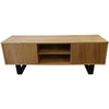 Petunia  ETU Entertainment TV Unit 160cm Elm Timber Wood 2 Door - Natural Deals499