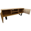 Petunia  ETU Entertainment TV Unit 160cm Elm Timber Wood 2 Door - Natural Deals499