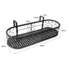 Plant Holder Plant Stand Hanging Flower Pot Basket Garden Wall Rack Shelf Oval Black Deals499