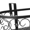 Plant Holder Plant Stand Hanging Flower Pot Basket Garden Wall Rack Shelf Oval Black Deals499