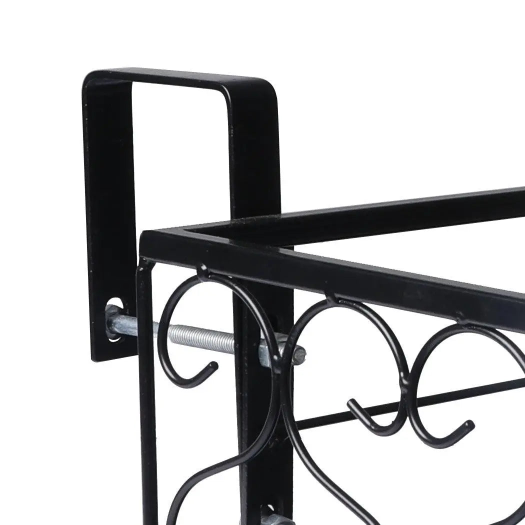 Plant Holder Plant Stand Hanging Flower Pot Basket Garden Wall Rack Shelf Rectangle Black Deals499