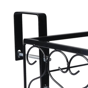 Plant Holder Plant Stand Hanging Flower Pot Basket Garden Wall Rack Shelf Rectangle Black Deals499