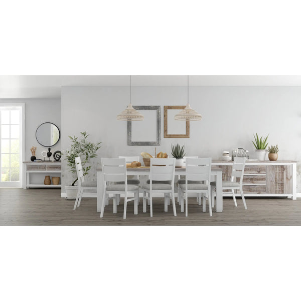 Plumeria Dining Chair Set of 2 Solid Acacia Wood Dining Furniture - White Brush Deals499