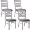 Plumeria Dining Chair Set of 4 Solid Acacia Wood Dining Furniture - White Brush Deals499