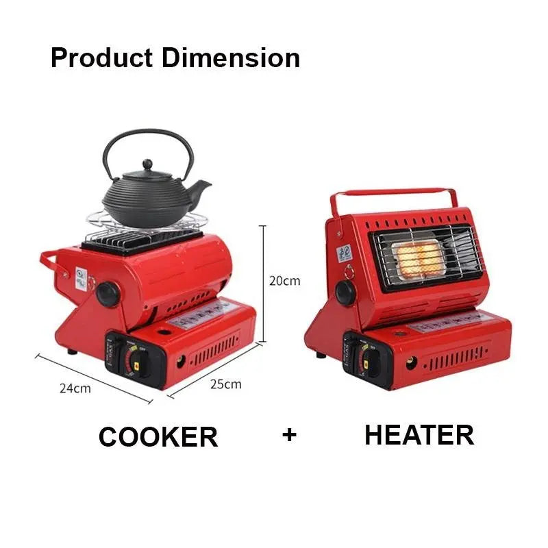 Portable Butane Gas Heater Camping Camp Tent Outdoor Hiking Camper Survival Red AU Deals499