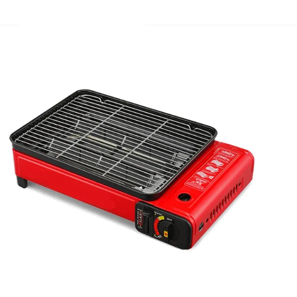 Portable Gas Stove Burner Butane BBQ Camping Gas Cooker With Non Stick Plate Orange Deals499