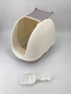 Portable Hooded Cat Toilet Litter Box Tray House with Scoop and Grid Tray White Deals499