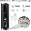 Portable Wireless Automatic Hair Curler for Travel with LED Temperature Display, Timer and USB Rechargeable (Black) Deals499