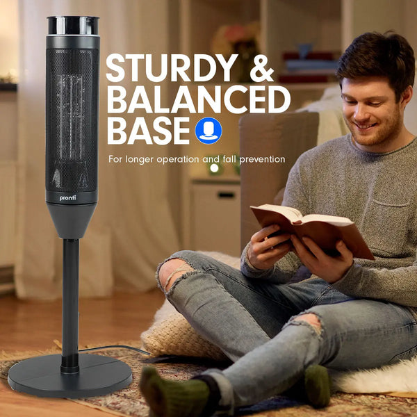 Pronti Electric Tower Heater 2000W Ceramic Portable Remote - Black from Deals499 at Deals499