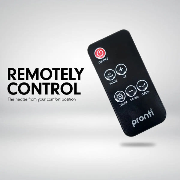 Pronti Electric Tower Heater 2000W Ceramic Portable Remote - Black from Deals499 at Deals499
