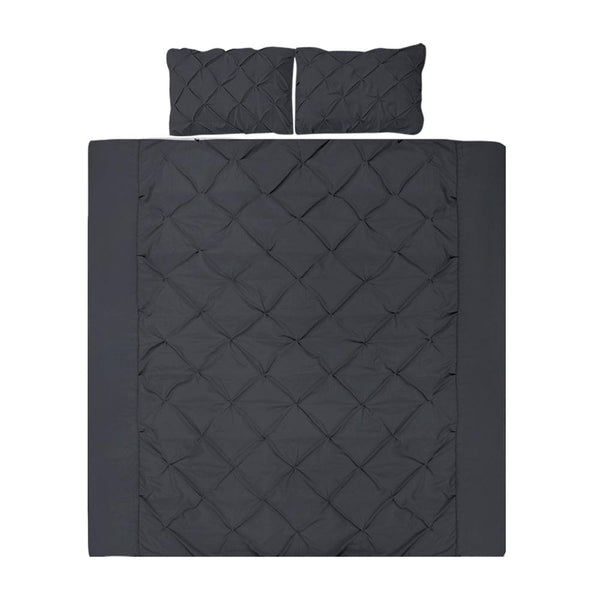 Giselle Bedding King Size Quilt Cover Set - Black Giselle