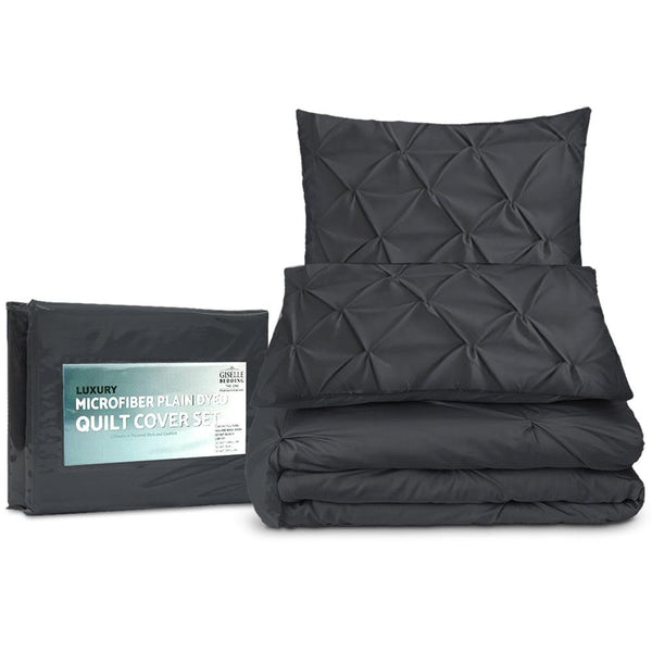 Giselle Bedding King Size Quilt Cover Set - Black Giselle