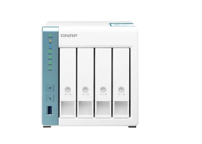QNAP NAS TS-431K 4 Bay NAS Alpine AL-214 4-Core 1.7GHz 1GB DDR3 512MB 4x3.5' SATA Hot Swap 2xGbE 3xUSB 3.2 Tower LED Windows/MAC QNAP