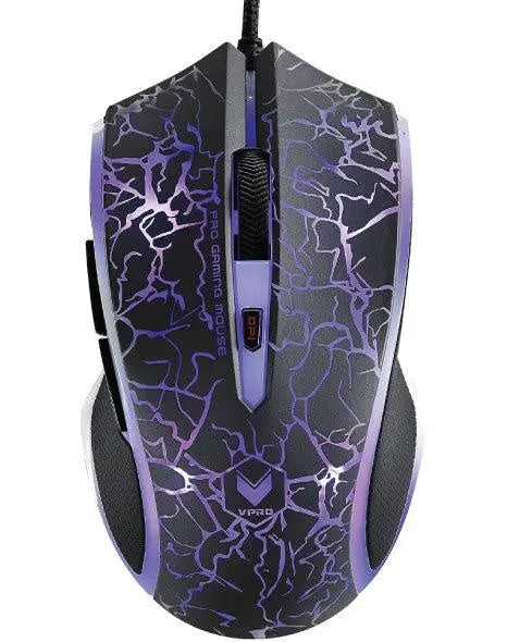 RAPOO V20S LED Optical Gaming Mouse Lighting Black - Upto3000dpi 16m Colour 5 Programmable Buttons RAPOO