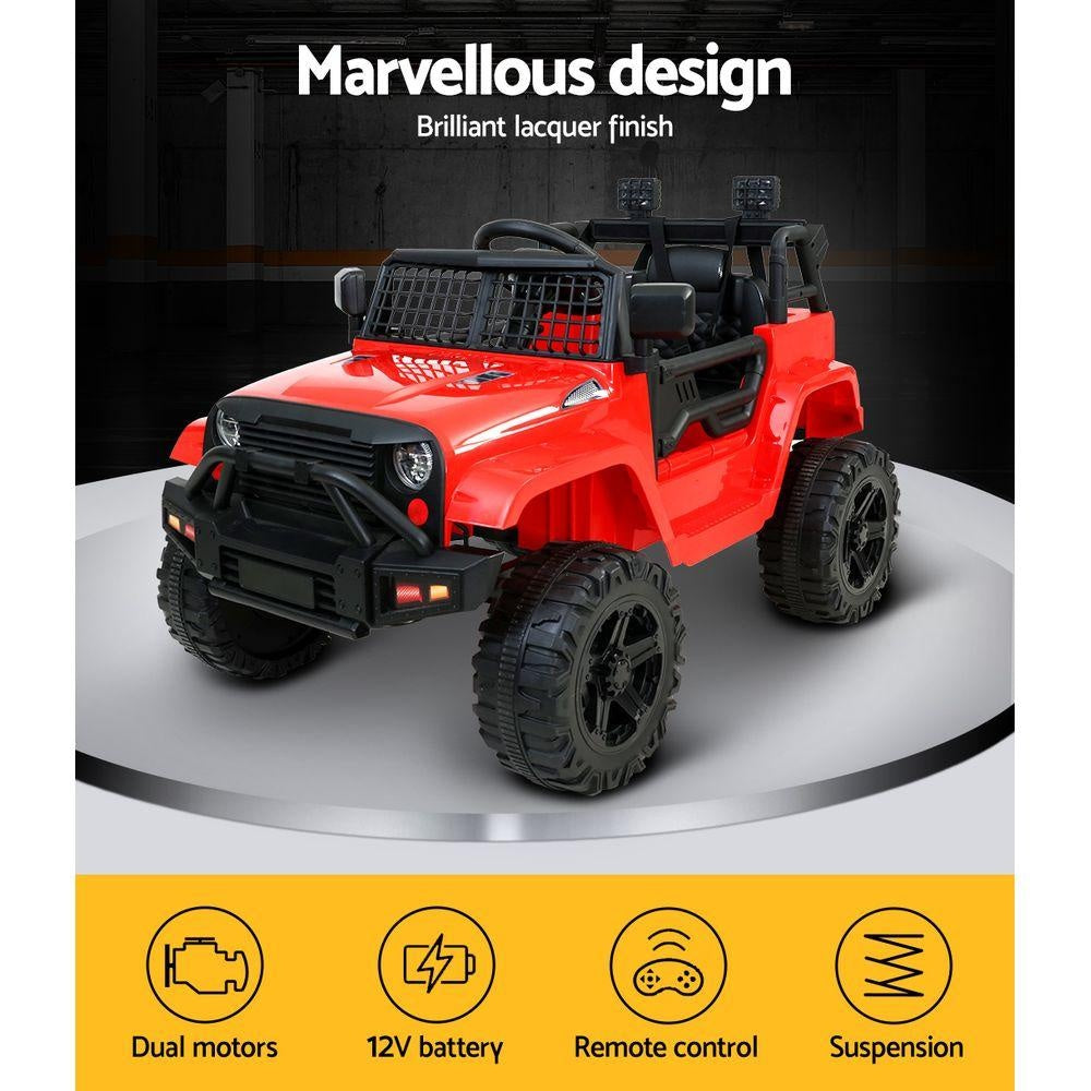 Rigo Kids Ride On Car Electric 12V Car Toys Jeep Battery Remote Control Red Deals499