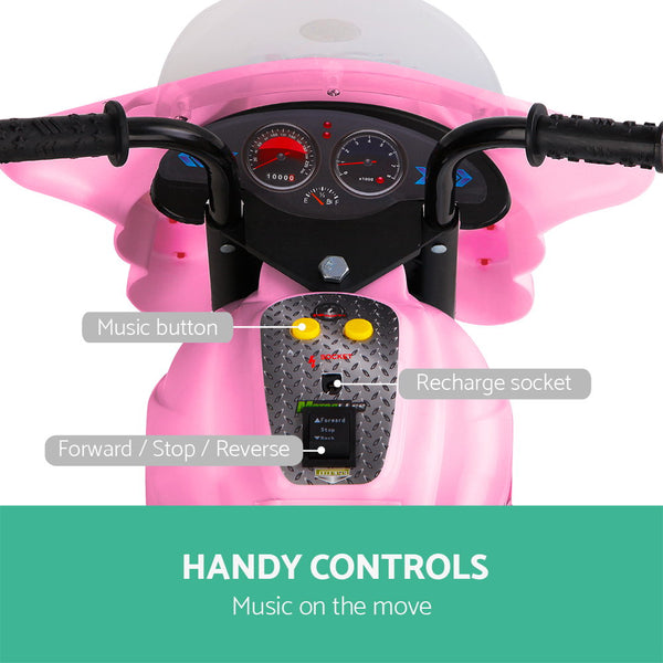 Rigo Kids Ride On Motorbike Motorcycle Car Pink Deals499