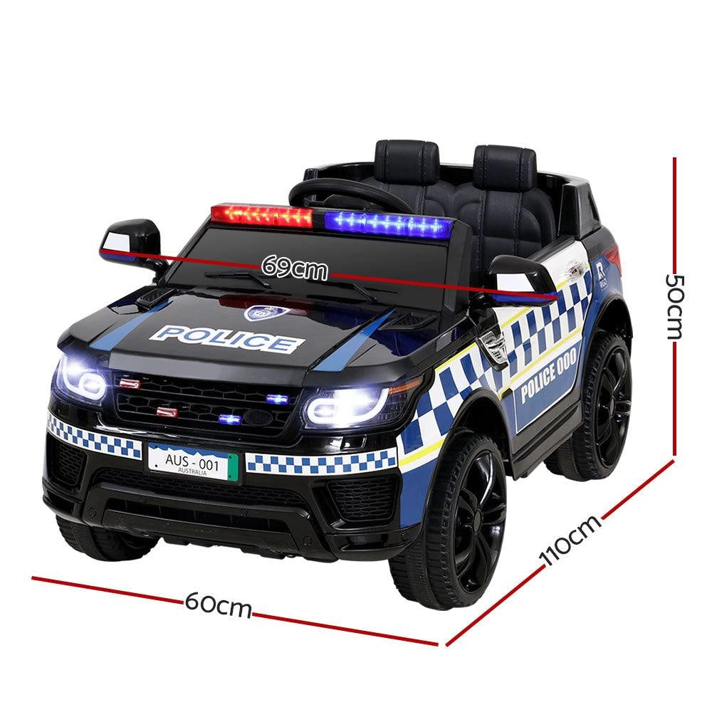 Rigo Kids Ride On Car Inspired Patrol Police Electric Powered Toy Cars Black Deals499