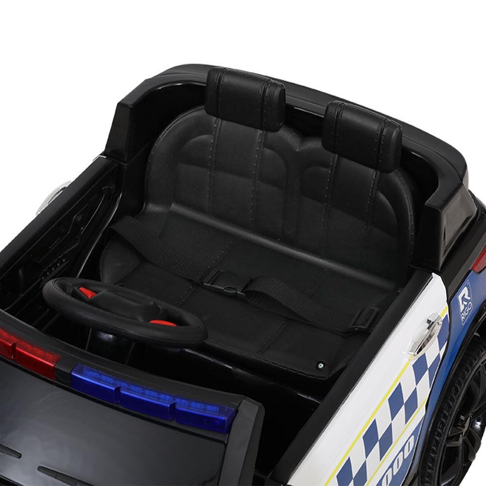 Rigo Kids Ride On Car Inspired Patrol Police Electric Powered Toy Cars Black Deals499