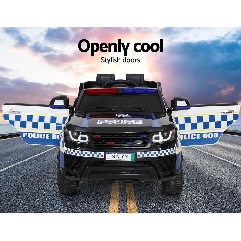 Rigo Kids Ride On Car Inspired Patrol Police Electric Powered Toy Cars Black Deals499