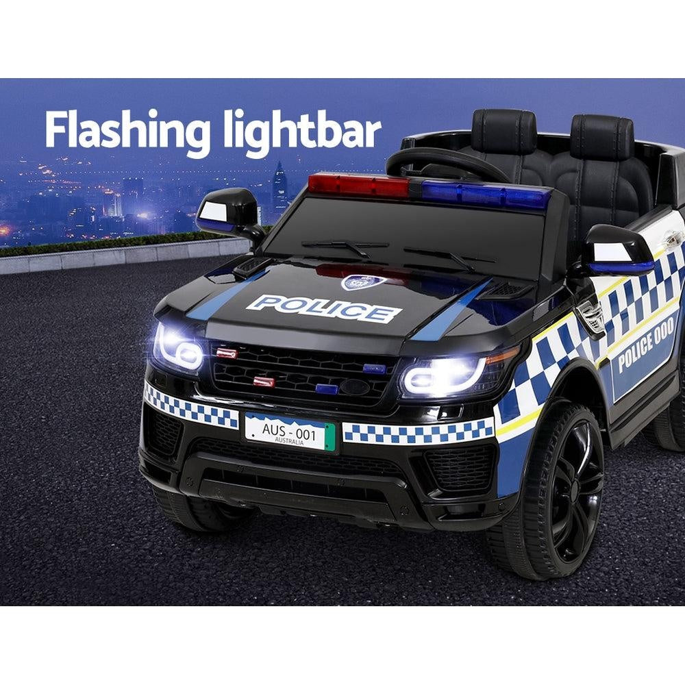 Rigo Kids Ride On Car Inspired Patrol Police Electric Powered Toy Cars Black Deals499
