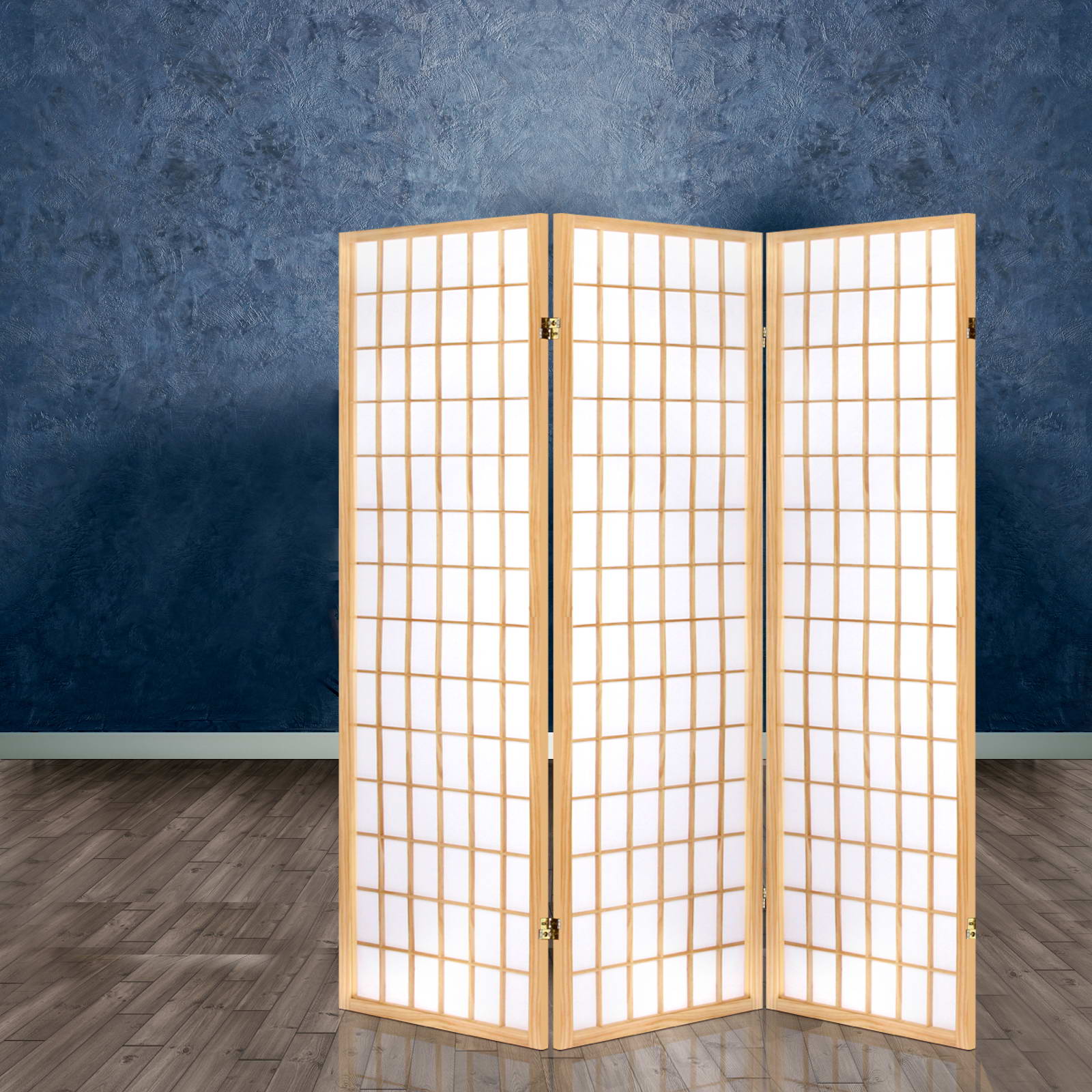 Artiss Room Divider Screen Wood Timber Dividers Fold Stand Wide Beige 3 Panel Deals499