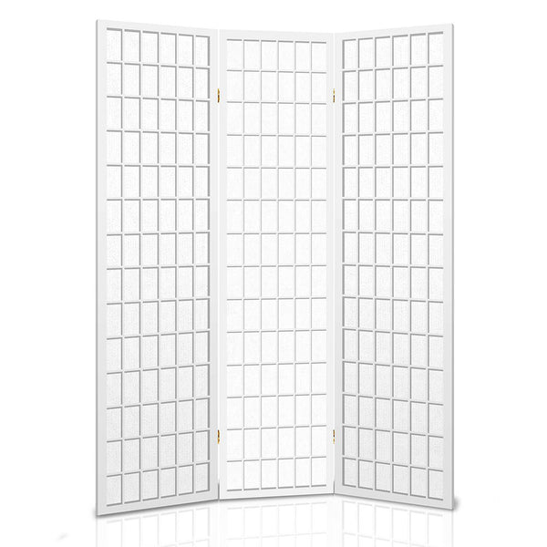 Artiss Room Divider Screen Wood Timber Dividers Fold Stand Wide White 3 Panel Deals499