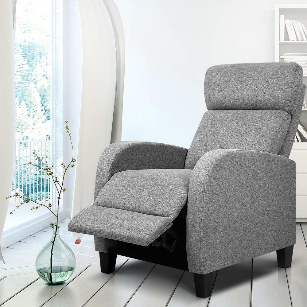 Artiss Fabric Reclining Armchair - Grey Deals499