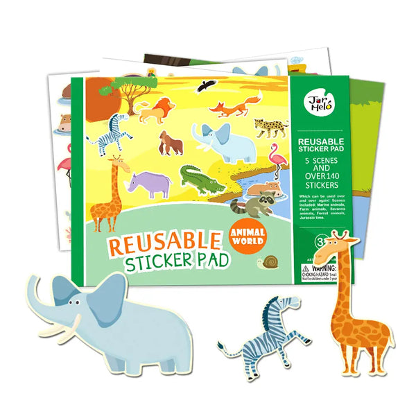 REUSABLE STICKER PAD SET - ANIMAL WORLD Deals499